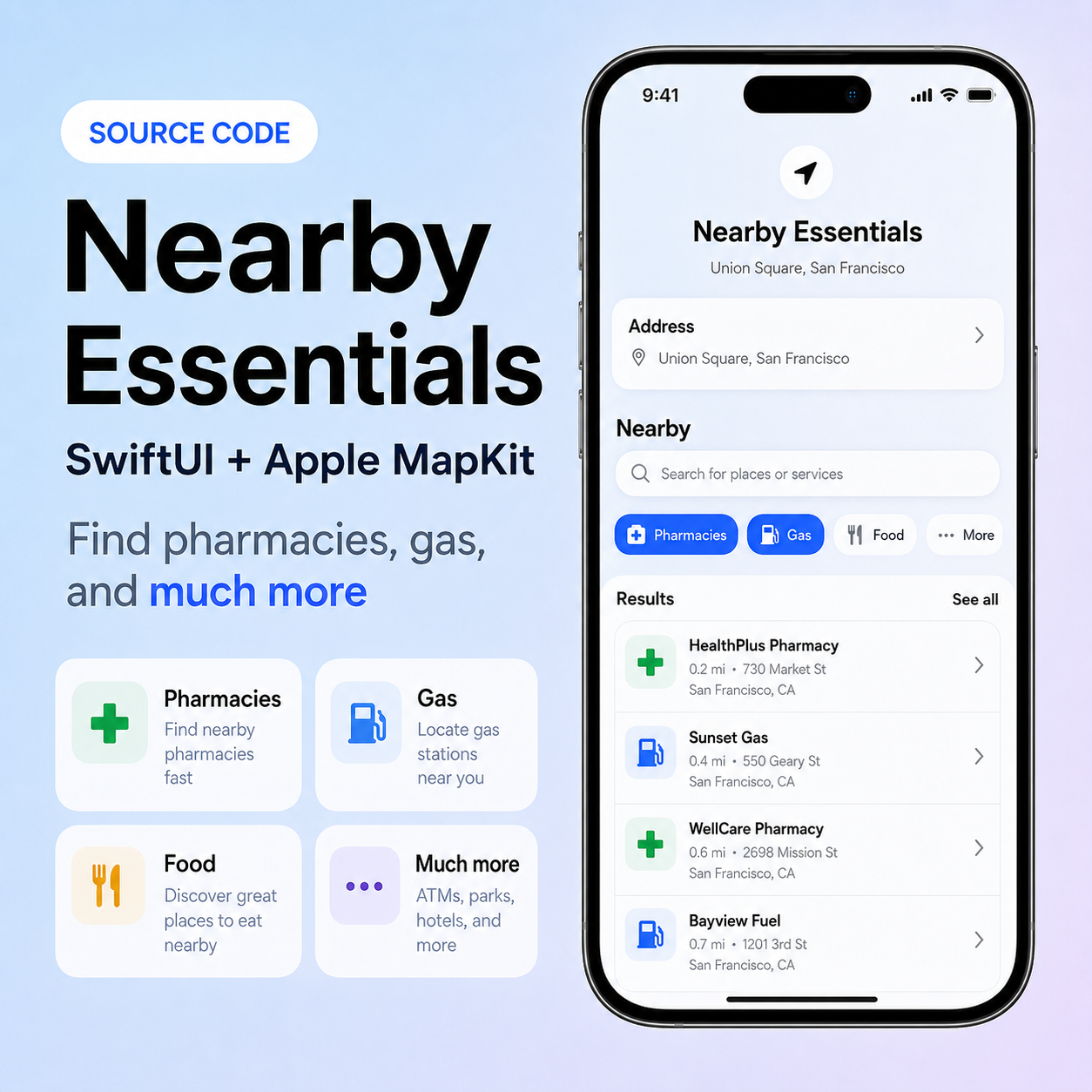 Nearby Essentials preview